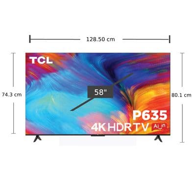 TCL ทีวี P635 UHD LED (58", 4K, Google TV, ปี 2023) รุ่น 58P635
