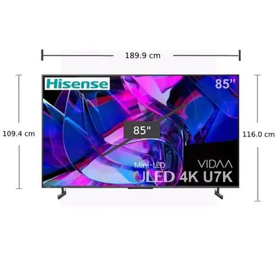HISENSE TV 85U7K VIDAA ULED Mini LED (85", 4K, Smart TV, 2023) 85U7K