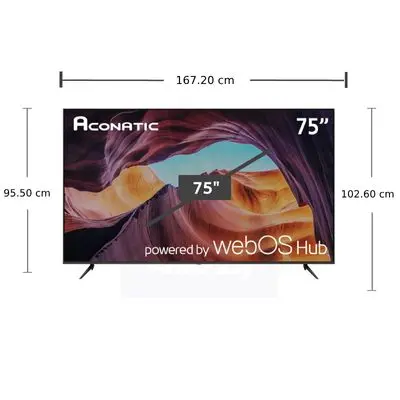ACONATIC TV 75 Inch 4K Web OS TV UHD LED 75US210AN 2023
