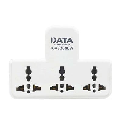 DATA Power Adapter (3 pin, 3 outlet, White) AD364