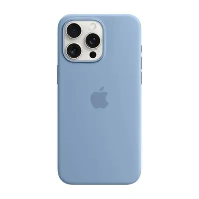 APPLE เคสซิลิโคนสำหรับ iPhone 15 Pro Max พร้อม MagSafe (สีฟ้าวินเทอร์)