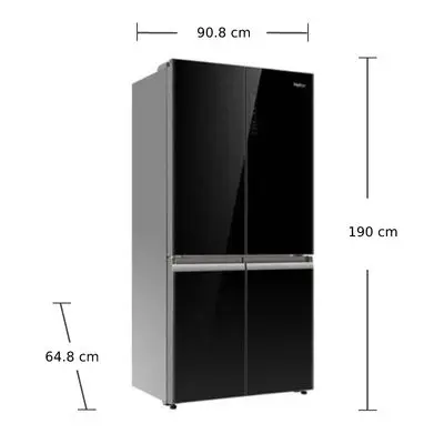 HAIER 4 Doors Refrigerator (19.5 Cubic, Glass Black) HRF-MD550GB