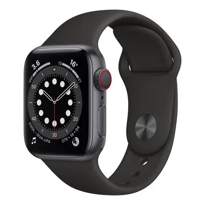 APPLEWatch Series 6 GPS + Cellular (40mm, Space Gray Aluminum Case, Black Sport Band)