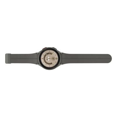 SAMSUNG Galaxy Watch 5 Pro LTE Smart Watch (45mm., Grey Titanium Case, Grey D-Buckle Sport Band) 