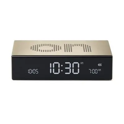 LEXON Flip Premium Reversible LCD Alarm Clock (Gold) LR152D