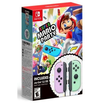 NINTENDO Switch Game Super Mario Party + Joy-Con Pair (Pastel Purple/Pastel Green)