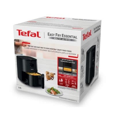 TEFAL หม้อทอดไร้น้ำมัน Hot air Easy Fry Essential (1430 วัตต์, 3.5 ลิตร, สีดำ) รุ่น EY1308