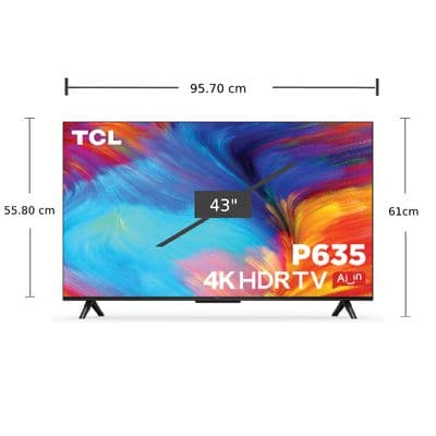 TCL ทีวี P635 Android TV 43 นิ้ว 4K UHD LED รุ่น 43P635 ปี 2022