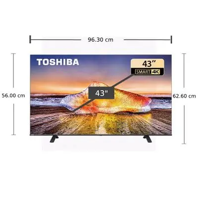 TOSHIBA ทีวี 43E330M สมาร์ททีวี 43 นิ้ว 4K UHD LED รุ่น 43E330MP ปี 2023