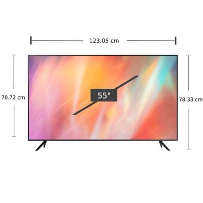 SAMSUNG TV UHD LED (55",4K,Smart) UA55AU7700KXXT