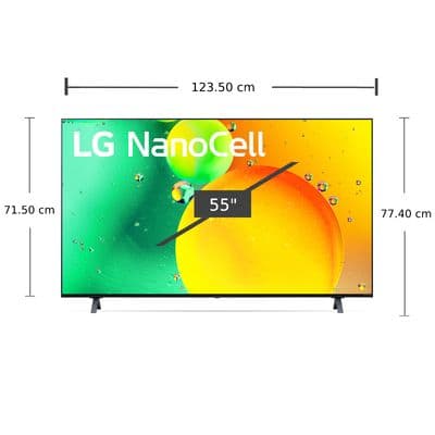 LG ทีวี 55NANO75 NanoCell (55", 4K, Smart, ปี 2022) รุ่น 55NANO75SQA.ATM