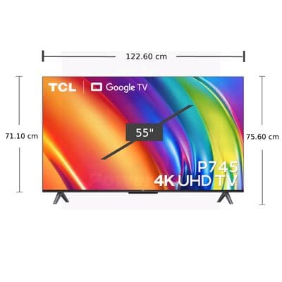 TCL ทีวี 55P745 UHD LED (55", 4K, Google TV, ปี 2023) รุ่น 55P745