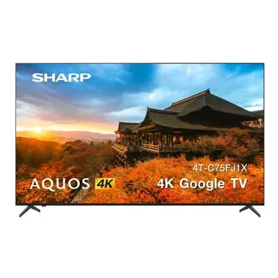 SHARP ทีวี FJ Series Google TV 75 นิ้ว 4K UHD LED รุ่น 4T-C75FJ1X ปี 2023