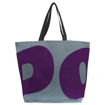 Tote Bag Size L (Grey/Purple)
