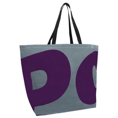G TO YOU Tote Bag Size L (Grey/Purple)