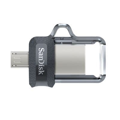 SANDISK แฟลชไดรฟ์ (128GB, สีดำ) รุ่น Ultra Dual Drive M3.0 130MB SDDD3_128G_G46