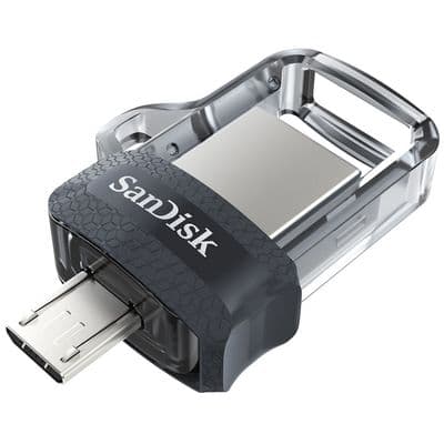 SANDISK Flash Drive (128GB, Black) Ultra Dual Drive M3.0