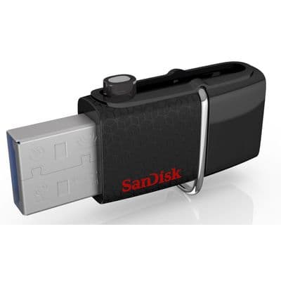 SANDISK Flash Drive (64GB, Black) Ultra Dual Drive M3.0