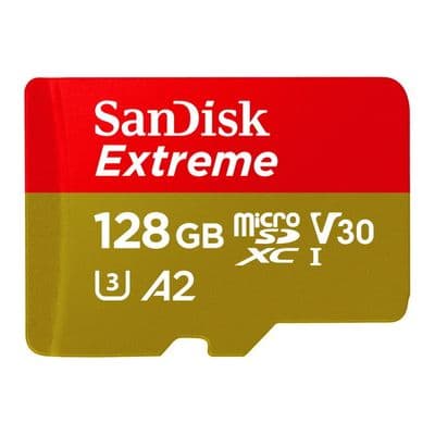 SANDISK Micro SD Card (128GB, Red/Gold) SDSQXA1-128G-GN6MN