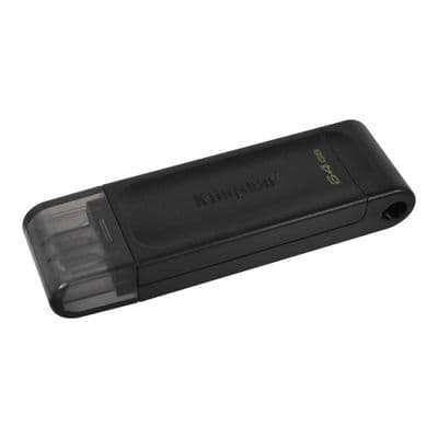KINGSTON แฟลชไดรฟ์  (64GB, สี Black) รุ่น DataTraveler 70