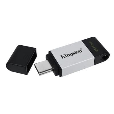 KINGSTON แฟลชไดรฟ์  (64GB, สี Black) รุ่น DataTraveler 80 USB
