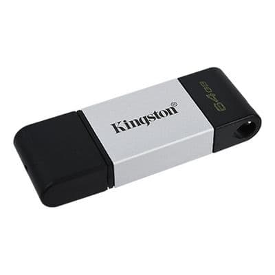 KINGSTON แฟลชไดรฟ์  (64GB, สี Black) รุ่น DataTraveler 80 USB