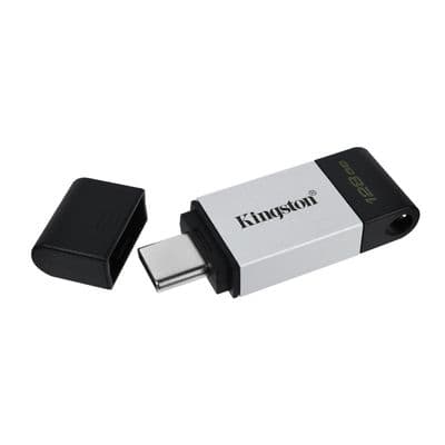 KINGSTON แฟลชไดรฟ์  (128GB, สี Black) รุ่น DataTraveler 80 USB