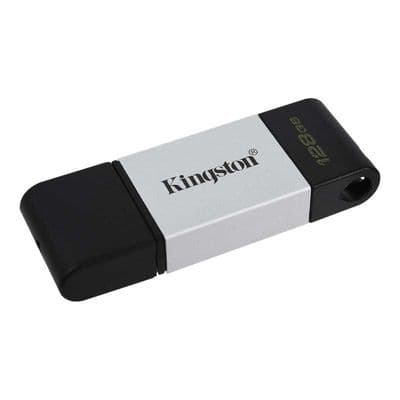 KINGSTON Flash Drive (128GB, Black)  DataTraveler 80 USB