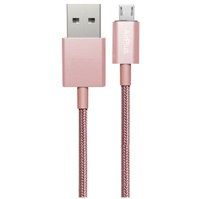 AIR PLUS Micro USB to USB Cable (1 M,Rose Gold) APMU004