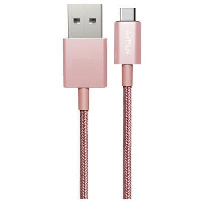 AIR PLUS สายชาร์จ USB Type C to USB (1 เมตร,สี Rose Gold) รุ่น APUC004