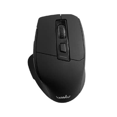 BEWELL Semi-Vertical Ergonomic Wireless Mouse (Black) EC06