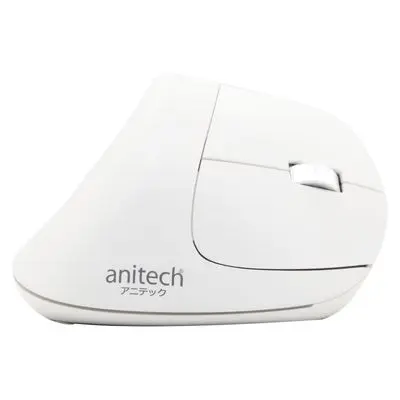 ANITECH Ergonomic Wireless Mouse (White) W230-WH