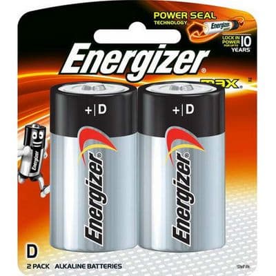 ENERGIZER Alkaline Battery (D) MAX-E95BP2