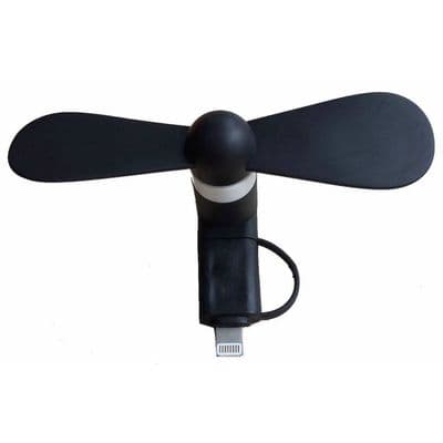 LUMI Portable Mini Fan (Black) 2 IN 1 PORT USB-TK001-01