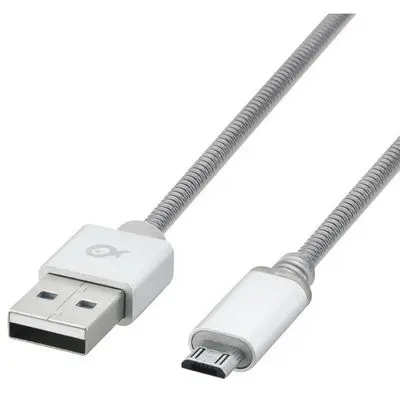 POSS Micro USB Cable (1 M, Silver) PSM-1MSR-18