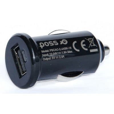 POSS Car Charge (2.4A, Black) PSCAC-2.4ABK-18