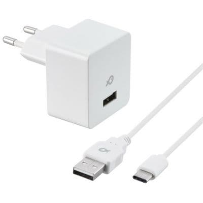 POSS USB 2.4A 1 PORT WALL CHARGER 1M POSS PSWCC-2.4WH-18 WHITE