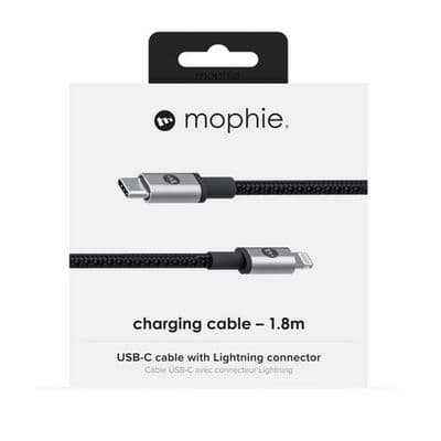 MOPHIE USB-C TO LIGHTNING CABLE 1.8M MOPHIE 409903200 BLACK