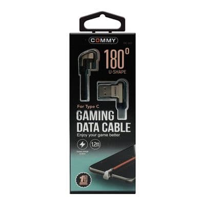 COMMY สาย Type-C (1.2 เมตร,สีดำ) รุ่น Gaming Data Cable DC241 for Type C