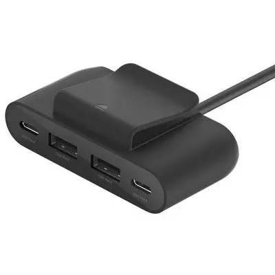 Boost Charge USB Power Extender Hub (4 Port, 30W, Black) BUZ001BT2MBKB7