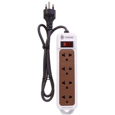 TOSHINO Power Strip (4 Outlet, 1M) N1-375-1M (WH)