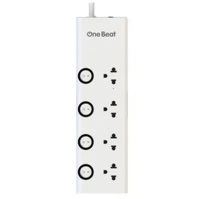 ONE BEAT Power Strip (4 Outlet) OBI4 WHITE