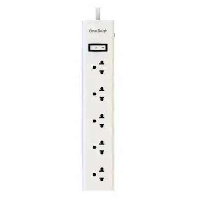 ONE BEAT Power Strip (5 Outlet) OBM5 WHITE