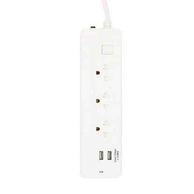 VOX รางปลั๊กไฟ (3 ช่อง, 2 USB, สีขาว) รุ่น 3121