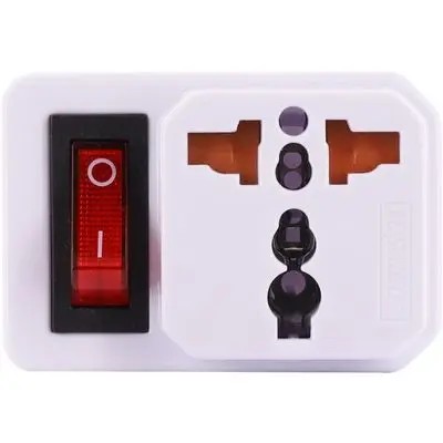 TOSHINO Plug (1 Output, 1 Switch, White) EA-ES