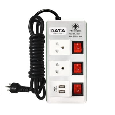 DATA Power Strip (2 Outlet, 2 USB, 3M) HMDU3265 USB M3S