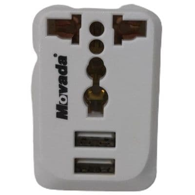 MOVADA Plug (1 Output, 2 USB, White) EXTC-M012USB