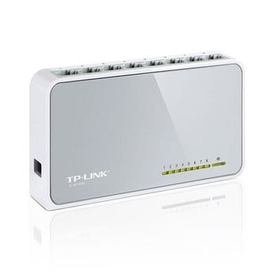 TP-LINK สวิตซ์แบบตั้งโต๊ (8 พอร์ต, 10/100Mbps) TL-SF1008D