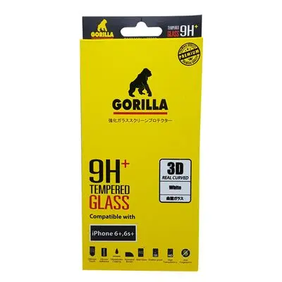 GORILLA Screen Protector for iPhone 6 Plus GLASS I6+ 3D REAL WH