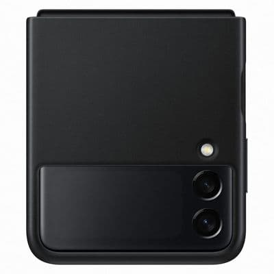 SAMSUNG Leather Cover สำหรับ Z Flip 3 (สีดำ) รุ่น EF-VF711LBEGWW